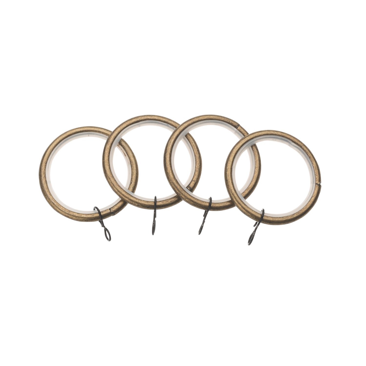 Universal Brass Metal Curtain Rings 28mm 4 Pack (2621P)