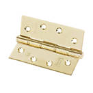 Eclipse  Electro Brass Grade 7 Fire Rated Washered Hinges 102mm x 76mm 2 Pack