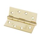 Eclipse  Electro Brass Grade 7 Fire Rated Washered Hinges 102mm x 76mm 2 Pack