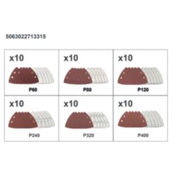 Titan   60-400 Grit 6-Hole Punched Metal, Paint & Wood Sanding Sheets 93mm x 93mm 60 Pack