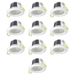 Collingwood H2 Lite Select Fixed  Fire Rated LED Downlights Matt White 5W 600-650lm 10 Pack