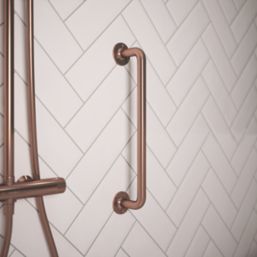 Rothley  Straight Household Grab Rail Antique Copper 457mm
