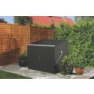 Trimetals Stowaway 4' 6" x 3' (Nominal) Pent Metal Tool Store with Base Anthracite Grey