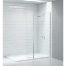 Triton Neo  Frameless Showerwall & Swivel Panel Chrome 1100mm x 2015mm