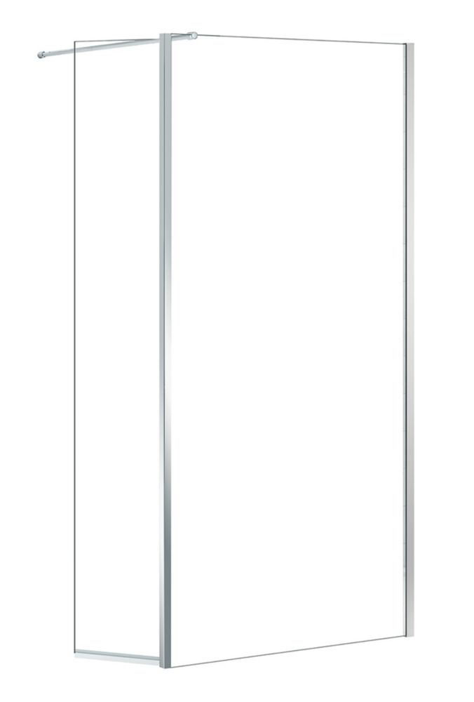 Triton Neo  Frameless Showerwall & Swivel Panel Chrome 1100mm x 2015mm