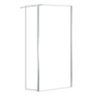 Triton Neo  Frameless Showerwall & Swivel Panel Chrome 1100mm x 2015mm