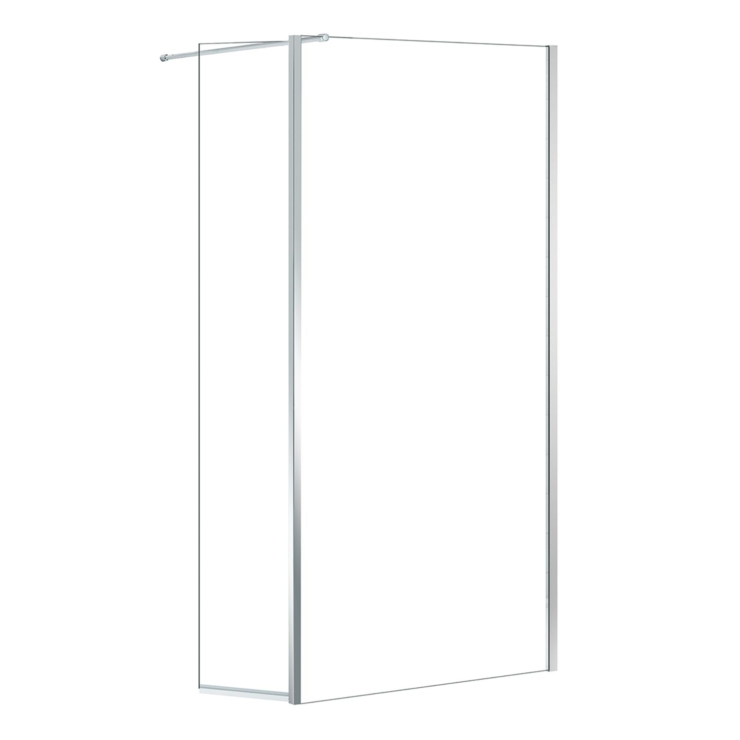 Triton Neo Frameless Showerwall & Swivel Panel Chrome 1100mm x 2015mm (262TK)