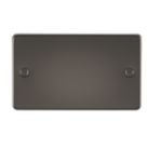 Knightsbridge  2-Gang Blanking Plate Gunmetal