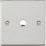 Knightsbridge Raised Square 20A Unswitched Flex Outlet  Brushed Chrome