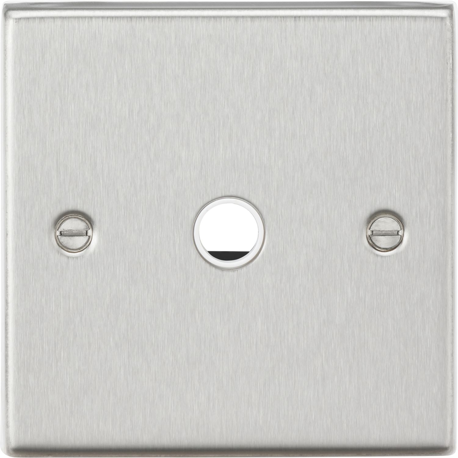 Knightsbridge Raised Square 20A Unswitched Flex Outlet Brushed Chrome (262YA)