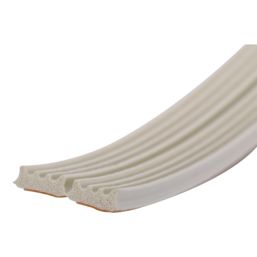 Essentials  EDPM Rubber E-Profile Draught Seal White 10m