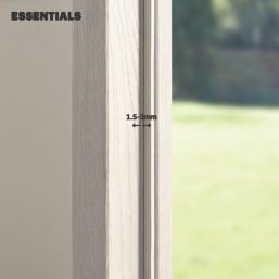 Essentials  EDPM Rubber E-Profile Draught Seal White 10m