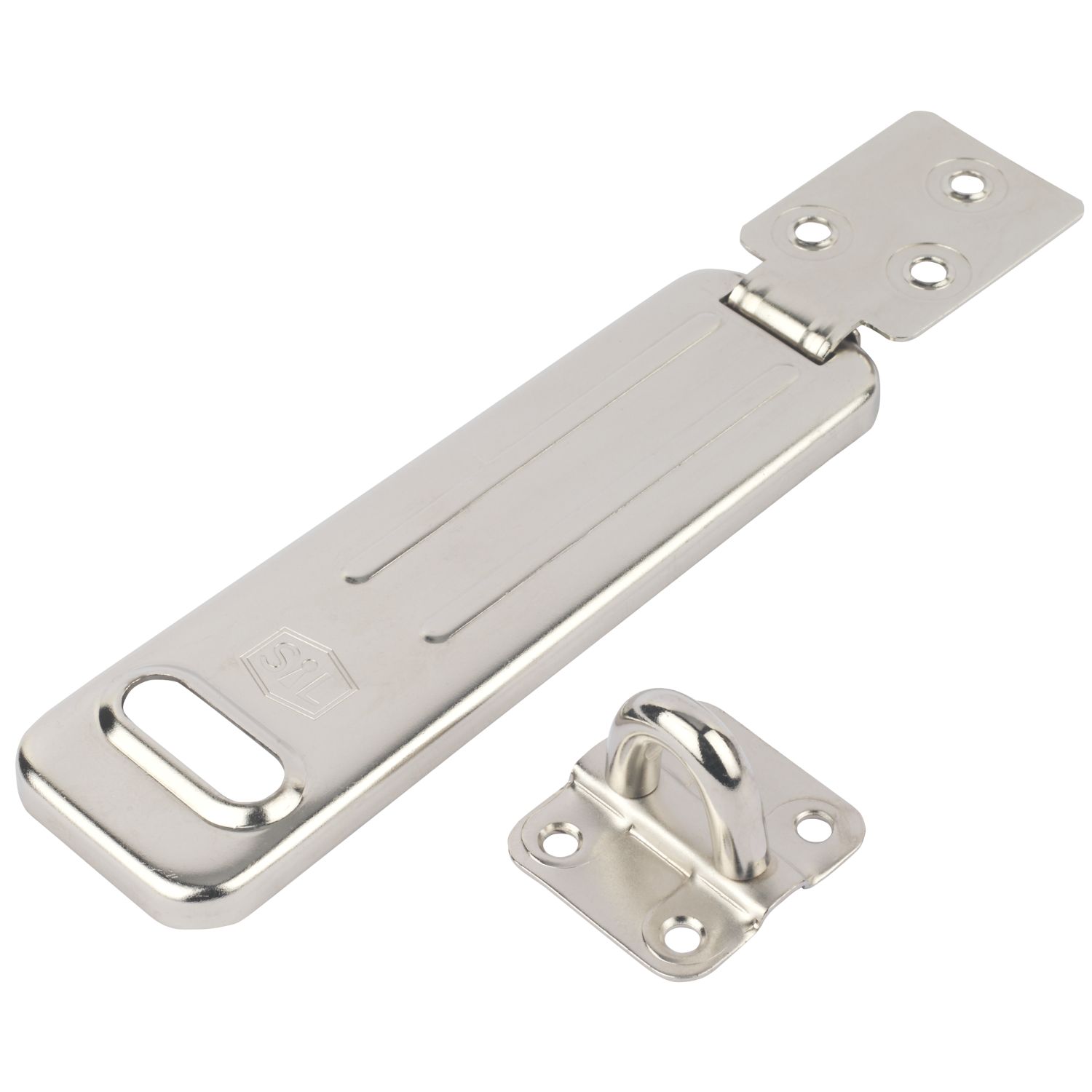 Smith & Locke Hasp & Staple Nickel 150mm (2638X)