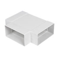 Manrose Flat T Piece Connector White 100mm