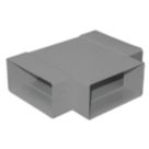 Manrose Flat T Piece Connector White 100mm