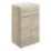 Ohio 2-Door Bathroom Vanity Unit with Ceramic Basin Effect Oak 510mm x 390mm x 848mm