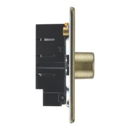 LAP  3-Gang 2-Way LED Dimmer Switch  Antique Brass with Colour-Matched Inserts