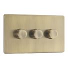 LAP  3-Gang 2-Way LED Dimmer Switch  Antique Brass with Colour-Matched Inserts