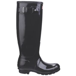 Hunter Original Tall Gloss Size 4 Womens Black Non Safety Wellies