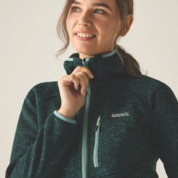 Regatta Newhill Full Zip Womens Hooded Fleece Mediterranea Size 10