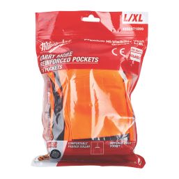 Milwaukee Premium Hi-Vis Vest Orange Large / X Large 42" Chest