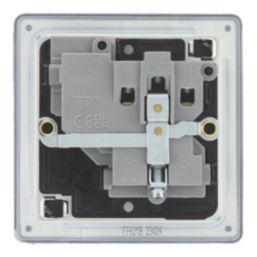 LAP  13A 1-Gang DP Switched Socket Matt Black  with Black Inserts