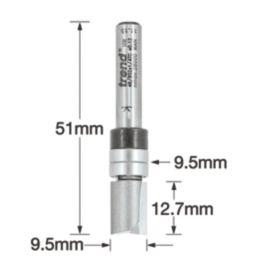 Trend 46/902X1/4TC 1/4" Shank Double-Flute Straight Guided Profiler Cutter 9.5mm x 12.7mm