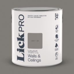 LickPro  2.5Ltr Grey 09 Vinyl Matt Emulsion  Paint