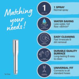 Grohe Vitalio Get Stick Shower Handset Chrome 25mm x 216mm