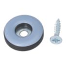 Fix-O-Moll Grey Round Screwed Easy Gliders 22mm x 22mm 50 Pack