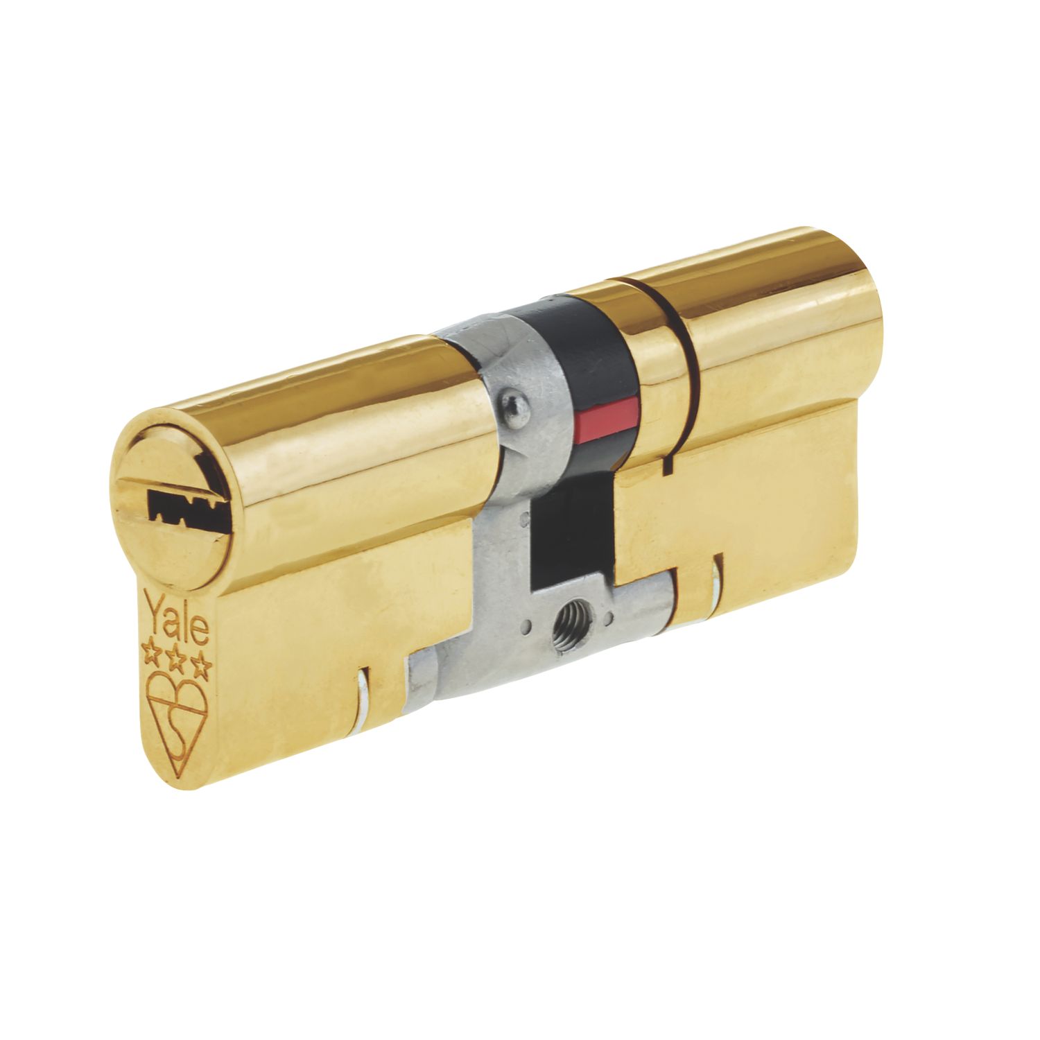 Yale Fire Rated 3 Star Double Platinum Euro Profile Cylinder 45-50 (95mm) Brass (2644T)