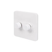 Schneider Electric Lisse 2-Gang 2-Way  Dimmer Switch  White