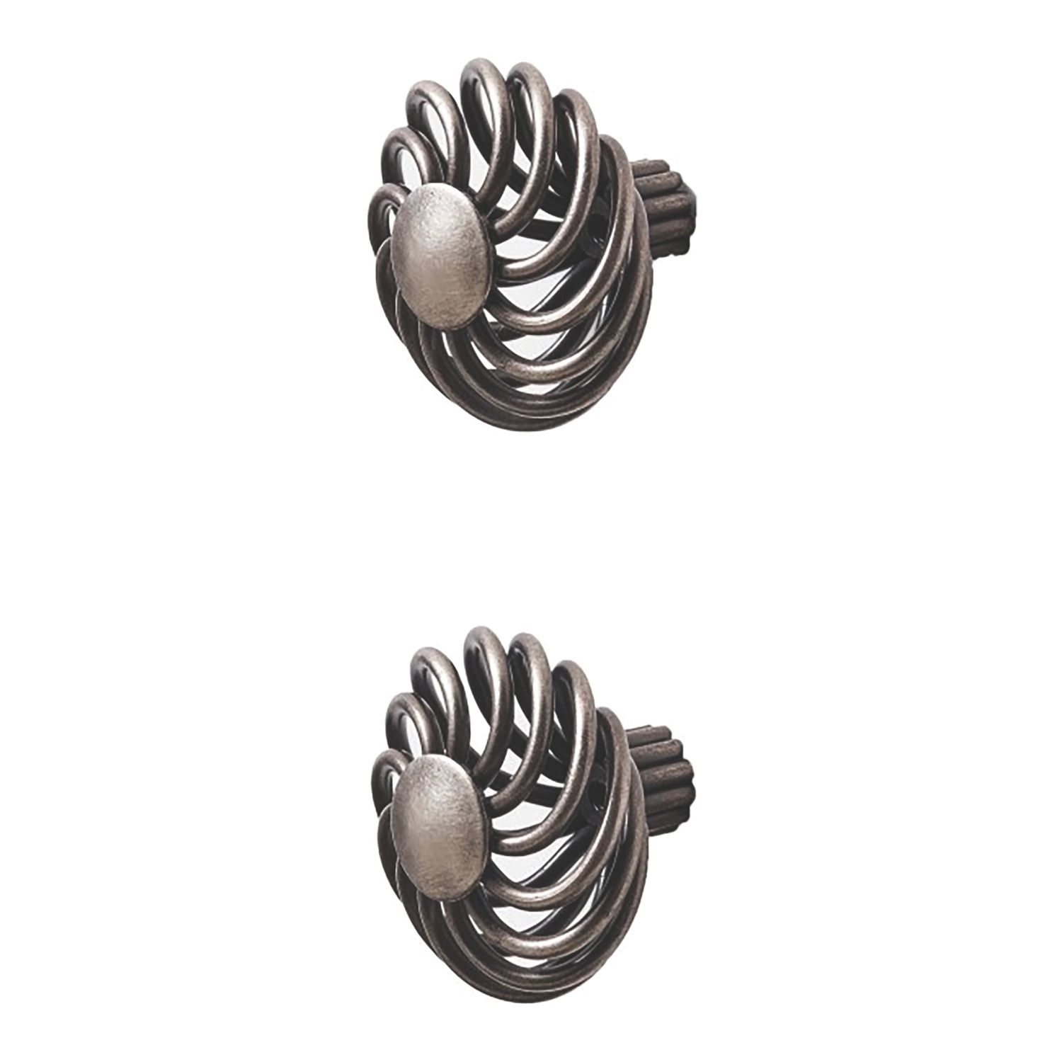 Essentials Ajika Spiral Cabinet Knob Antique Pewter 45mm 2 Pieces (264AA)