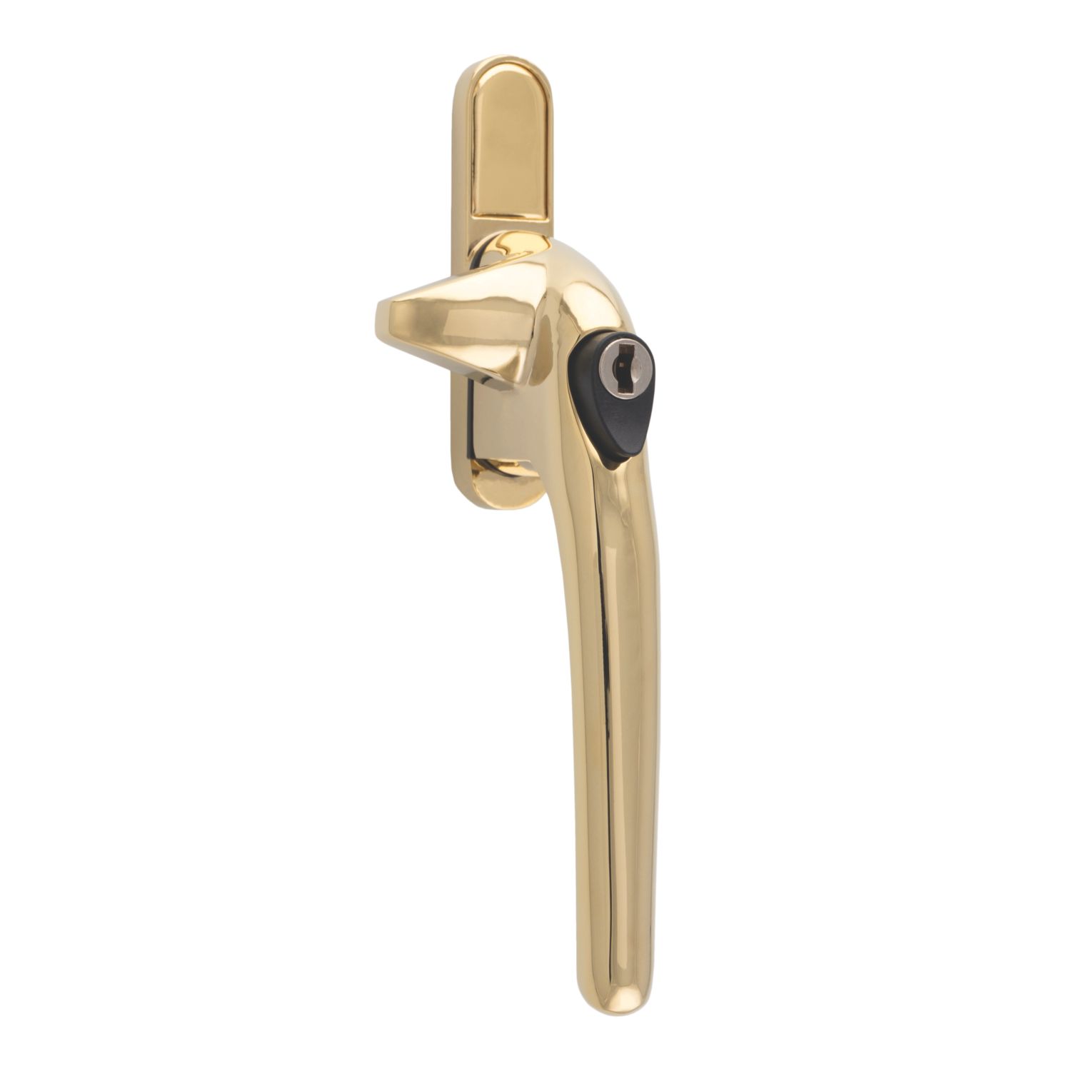 Smith & Locke Right-Handed Cockspur Window Handle Polished Brass (264CH)