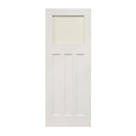 Edwardian 1-Clear Light Primed White Wooden 3-Panel Shaker Internal Door 1981mm x 762mm