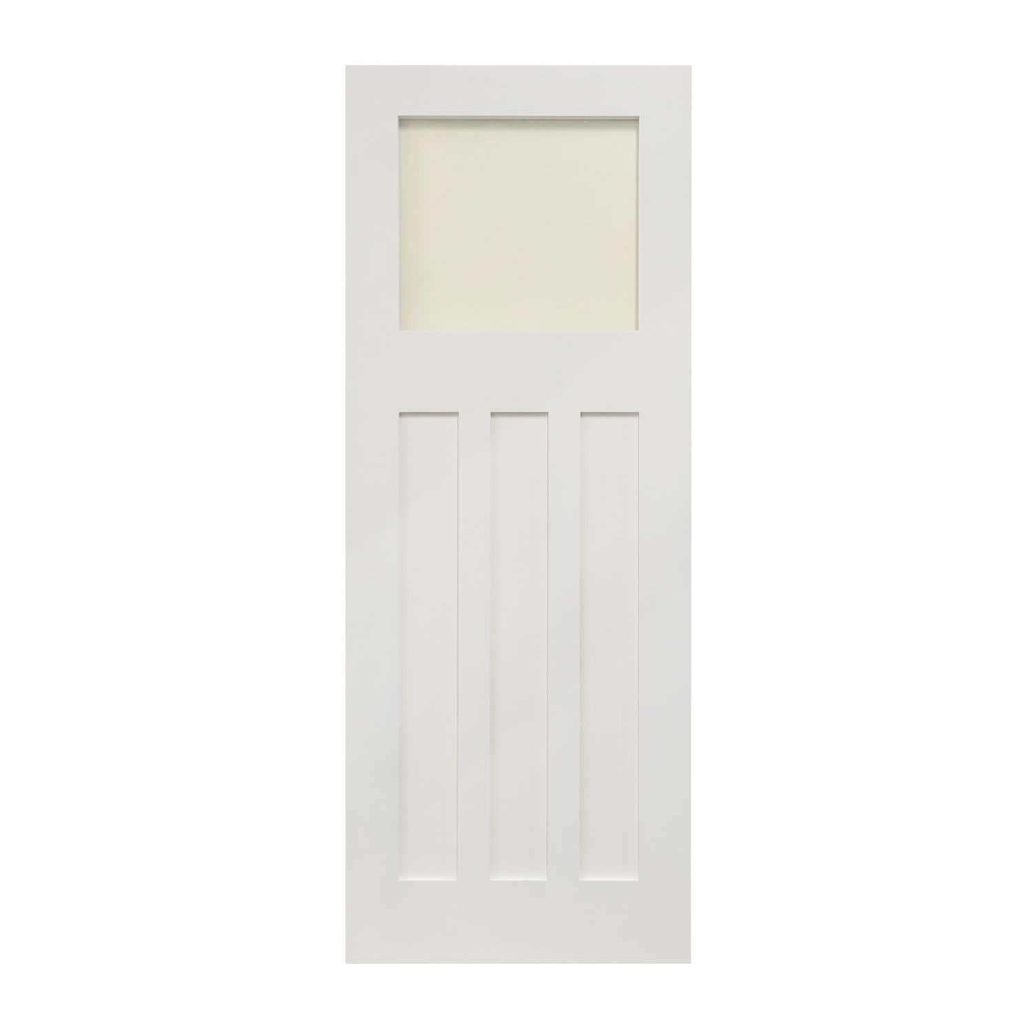 Edwardian 1-Clear Light Primed White Wooden 3-Panel Shaker Internal Door 1981mm x 762mm (264FA)