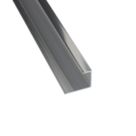Splashwall End Cap Polished Silver 2420mm x 11mm