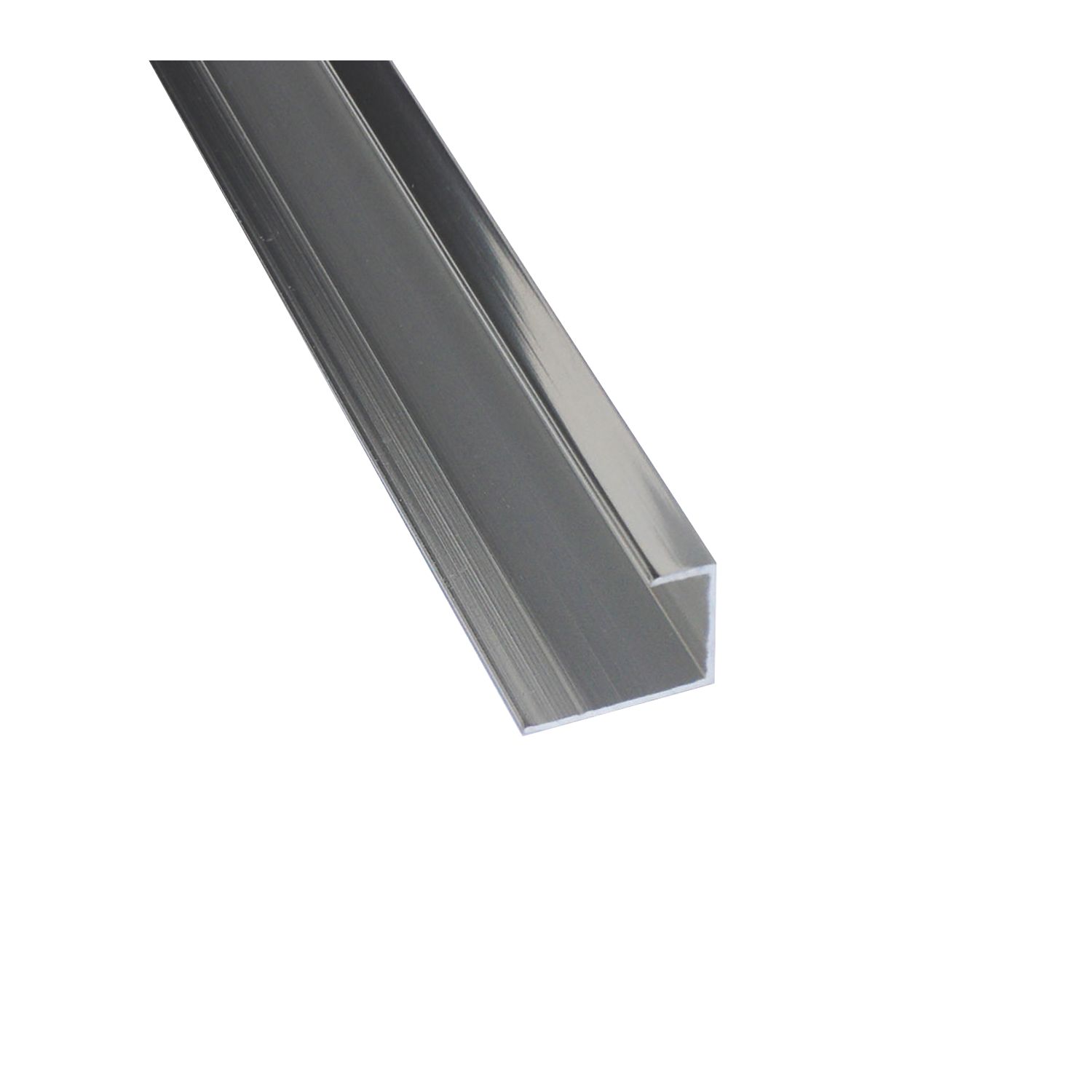 Splashwall End Cap Polished Silver 2420mm x 11mm (264GX)