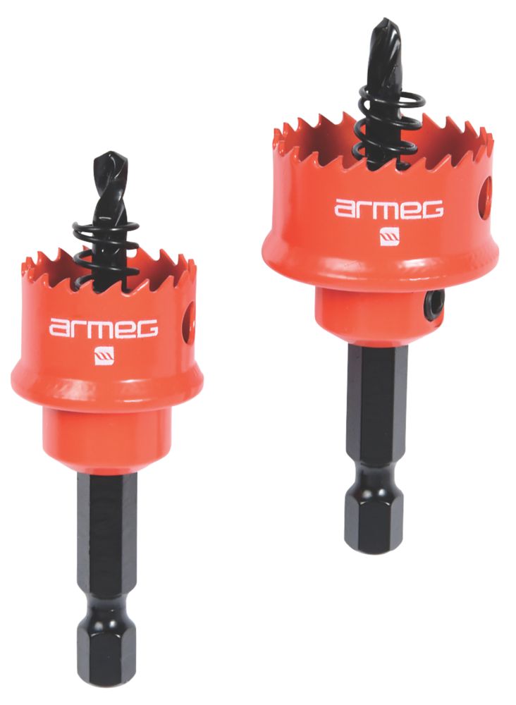 Armeg Acceler8 2 Saw Sheet Steel Holesaw Set Screwfix