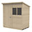 Forest  6' x 4' (Nominal) Pent Overlap Timber Shed with Base & Assembly