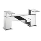 ETAL Veal Polished Chrome 115mm Deck Mounted Lever 2 Tap Holes Bath Mixer Tap