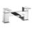 ETAL Veal Polished Chrome 115mm Deck Mounted Lever 2 Tap Holes Bath Mixer Tap