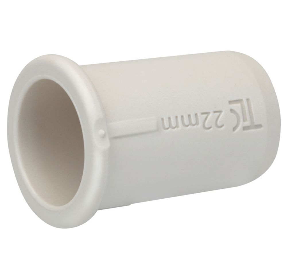 Flomasta Plastic PushFit Pipe Inserts 22mm 10 Pack Screwfix
