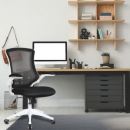 Nautilus Designs Luna Medium Back Task/Operator Chair Black