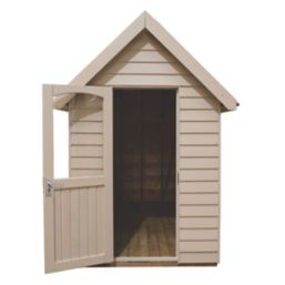 Forest FRA58CRIN 5' 6" x 8' 6" (Nominal) Apex Overlap Timber Shed with Assembly