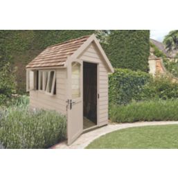 Forest FRA58CRIN 5' 6" x 8' 6" (Nominal) Apex Overlap Timber Shed with Assembly