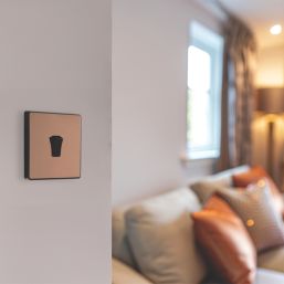 British General Evolve 20 A  16AX 1-Gang 2-Way Light Switch  Copper with Black Inserts