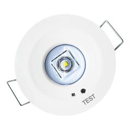 Lexco  Fixed  Recessed Non-Maintained Emergency LED Downlight White 1.2W 190lm 50mm