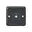 MK Contoura 1-Gang Coaxial TV / FM Socket Black with Colour-Matched Inserts