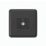 MK Contoura 1-Gang Coaxial TV / FM Socket Black with Colour-Matched Inserts